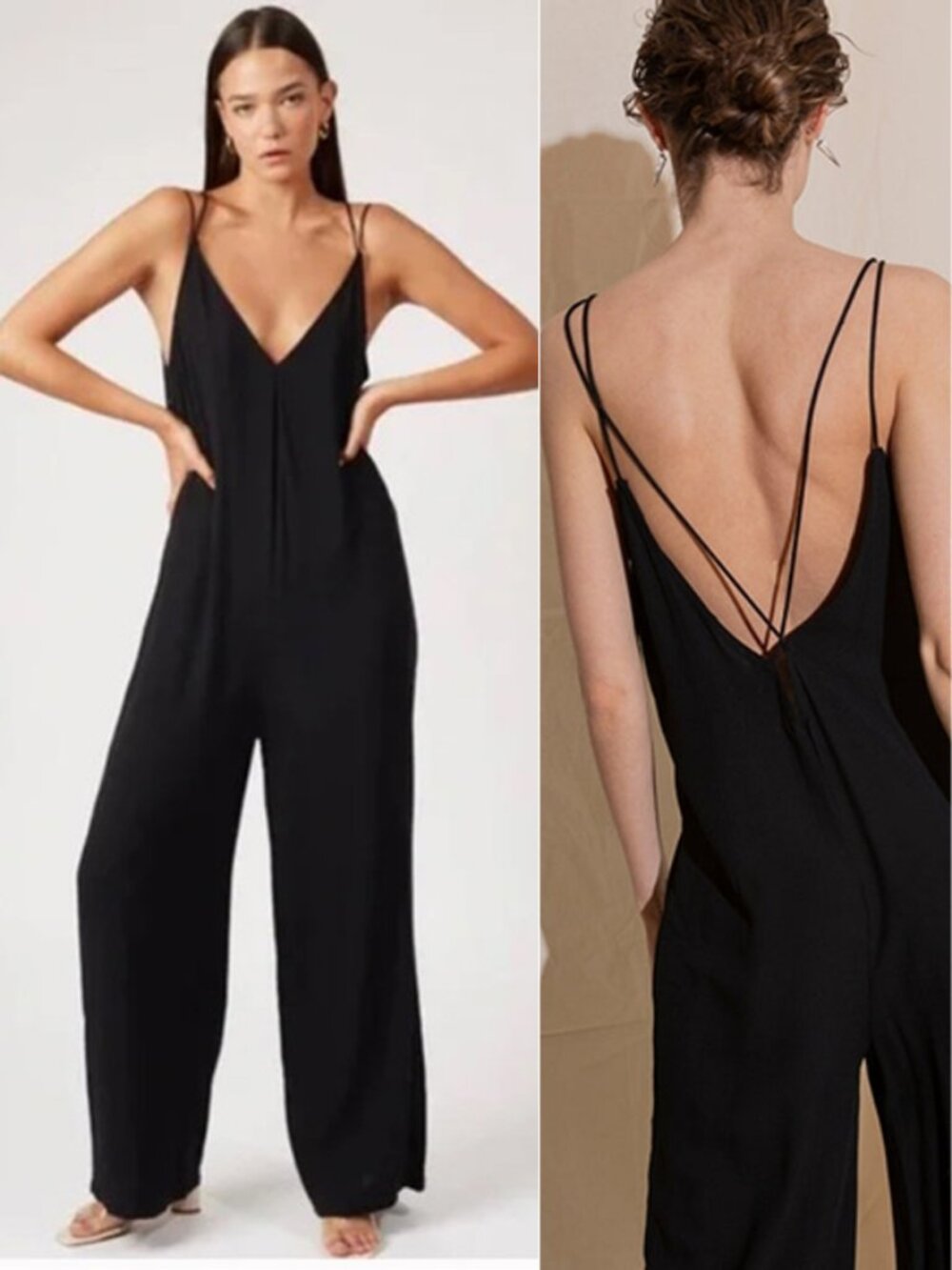 Silk & Salt dangerously in love Wide Leg flowy jumpsuit NEW